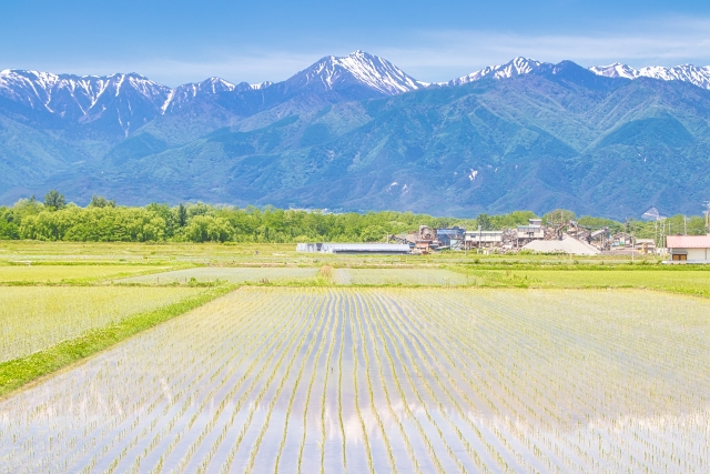 長野県田園風景の画像